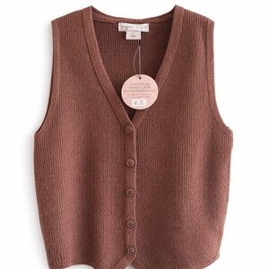 Sincerely Jules Chocolate Knit Vest